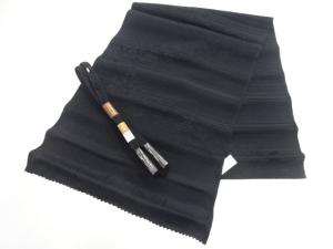 未使用品　正絹　喪服用　夏用帯揚げ・帯締めセット